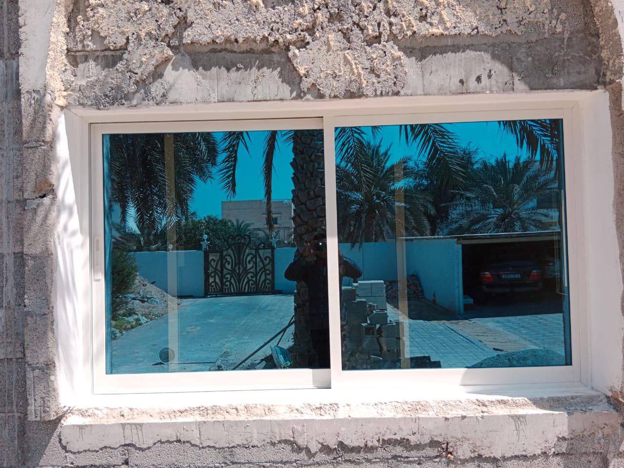 Bab Al Madina aluminum window installation