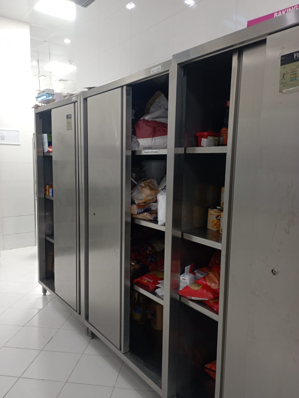 Stainless steel storage cabinets pantry kitchen